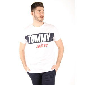 Tommy Hilfiger pánské bílé tričko Logo - XL (100)